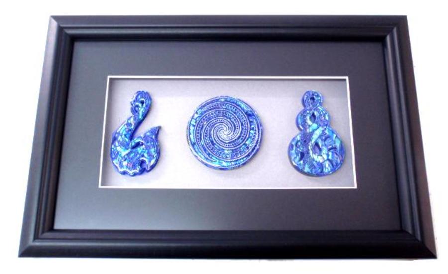 Paua Symbols Framed