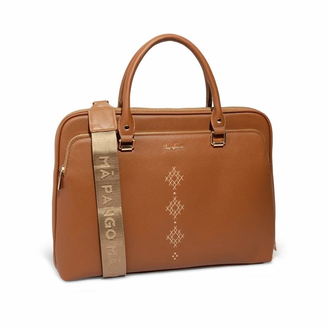 Puawai Laptop Bag Whenua Brown