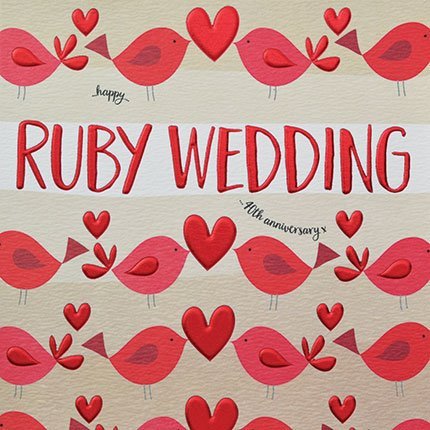 Ruby Wedding Card