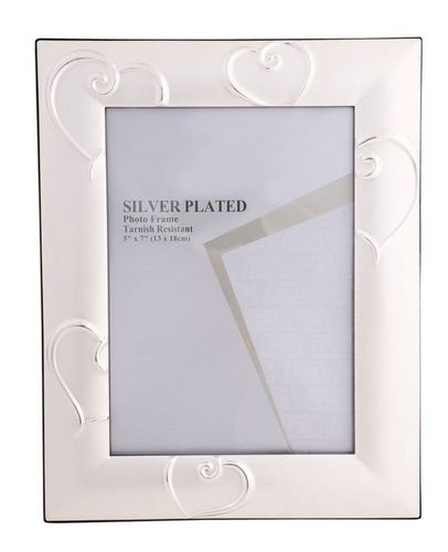 Silver Hearts Frame
