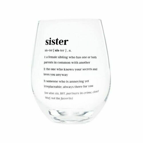 Sister Stemless Wine Glass