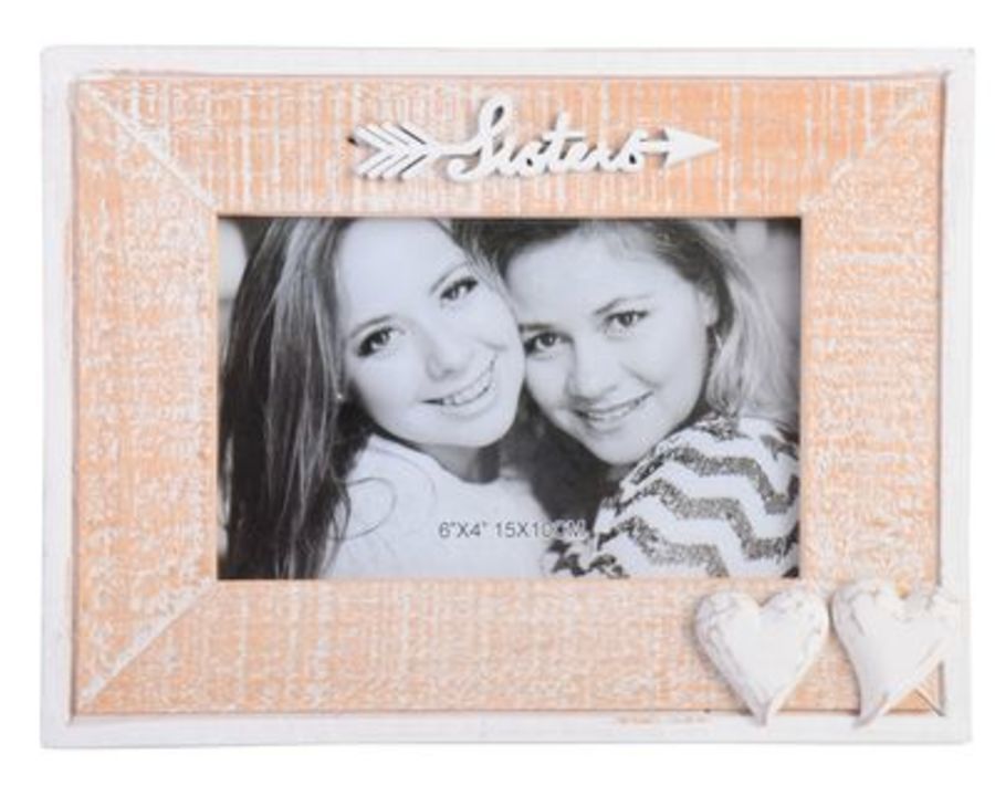 Sisters with Hearts Photo Frame