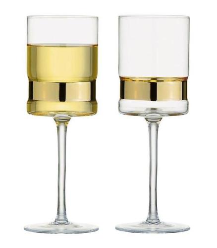 Soho Wine Glasses Set of 2 Gold