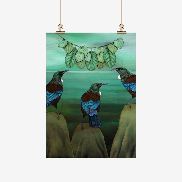 Tui and the Necklace Tea Towel by Kathryn Furniss