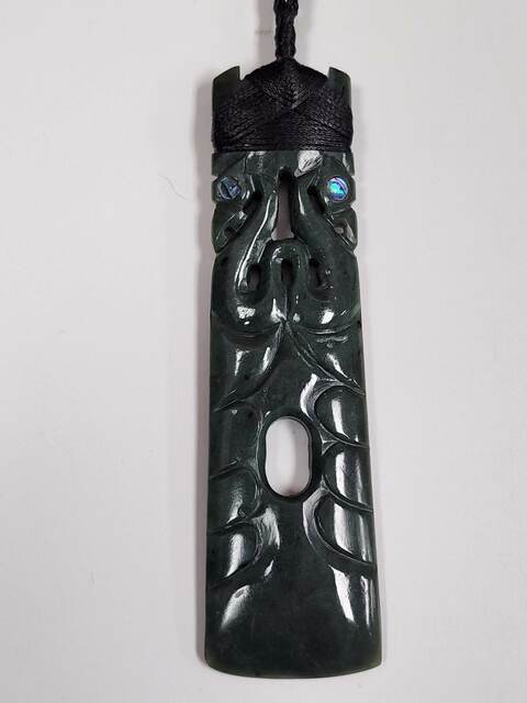 Twin Manaia Large Toki Pendant