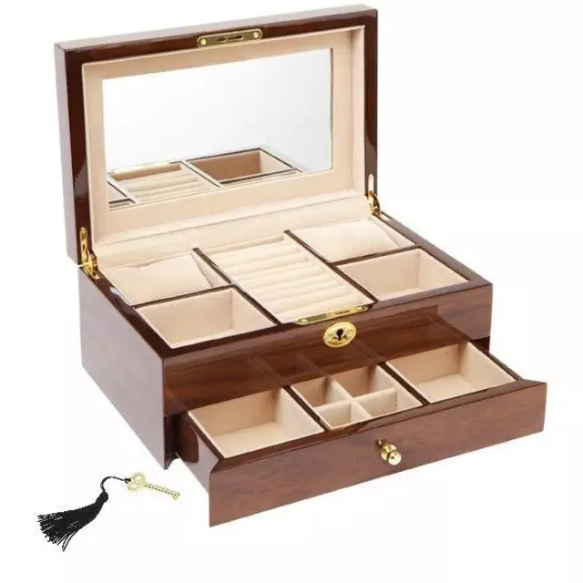 Walnut Veneer Jewellery Box