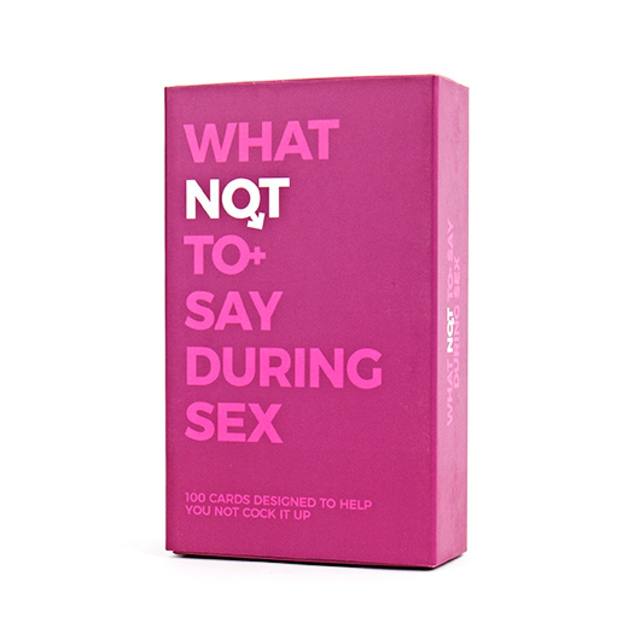What Not to Say During Sex Cards