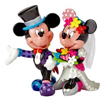 Mickey and Minnie Wedding Figurine by Romero Britto