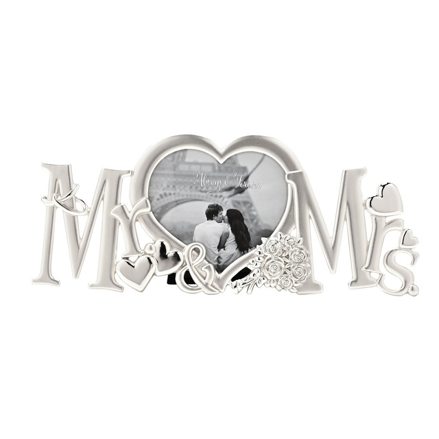 Mr and Mrs Heart Photo Frame
