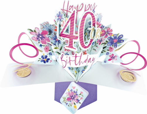 40th Birthday Pop Up Card