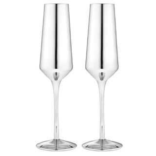 Silver Champagne Flutes